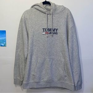Tommy Jeans Heather Grey Hoodie Mens Sz XL